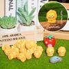 12 Mini Lion Statues - Cute Red Cliff Tiger Style Resin Statues with Sitting and Standing Positions, Golden Mane and Black Point