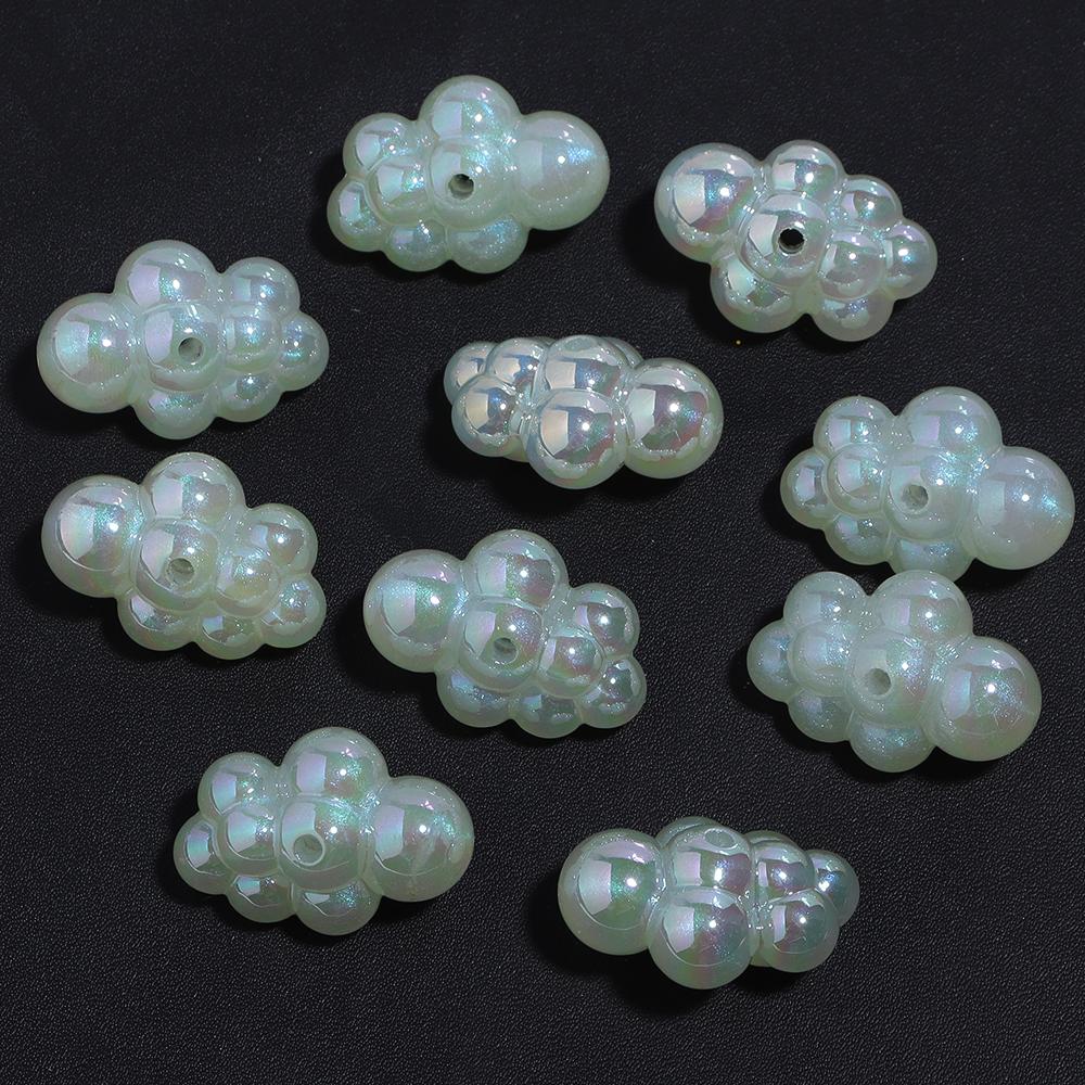 10pcs/lot Cloud Acrylic Beads Colorful Loose Spacer Beads For Jewelry Making DIY Necklace Bracelets Phone Key Chain Accessories