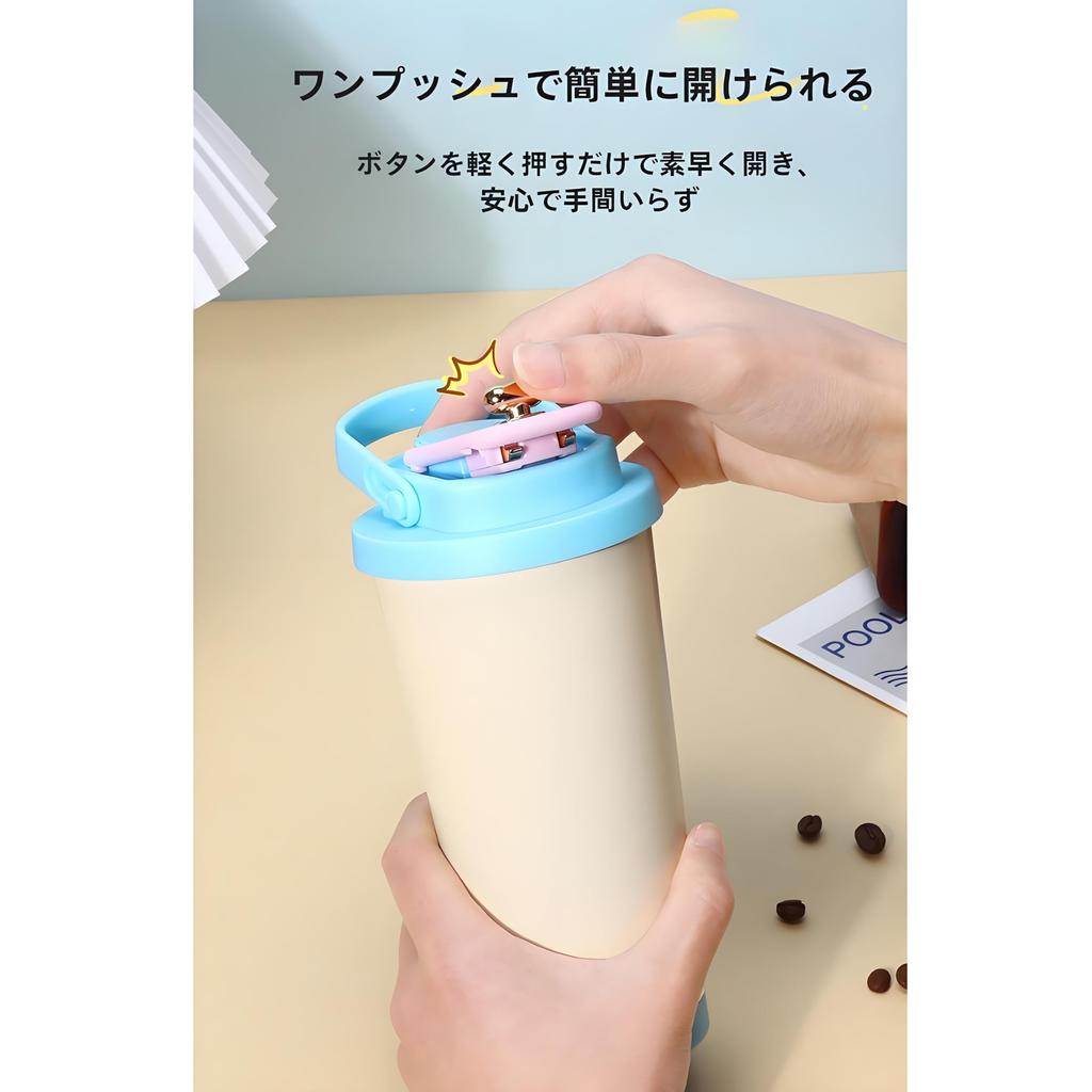 IOLOYU 316 Stainless Steel Tumbler with 520ml Large Easy to Vacuum with Suitable for Convenience and Keeps Hot or Cold Coffee Medical-Grade Lid,