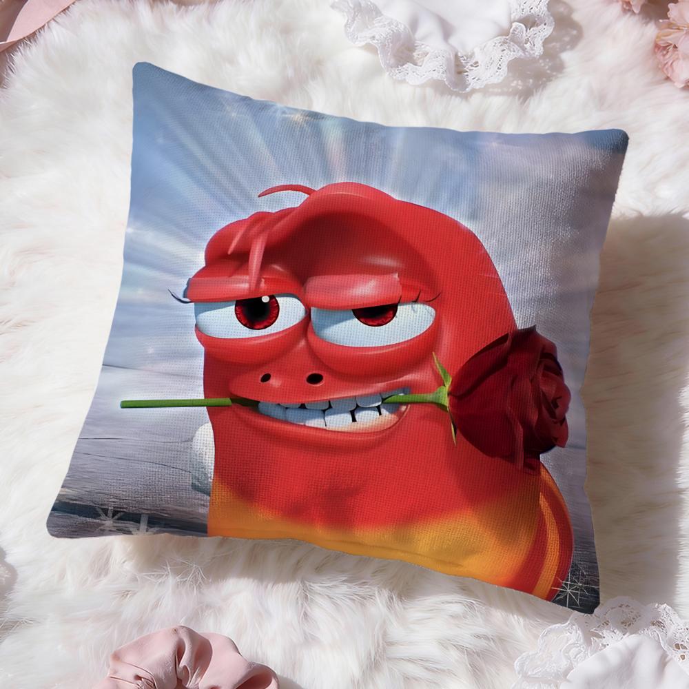 Cute L-LarvaS Cushion Cover Premium Comfort Reversible Pillow Cove -Two in One Design for Any Room & Car Interior