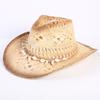 Popular European and American Classic Hollow Western Cowboy Hat Men's and Women's Fashion Vacation Breathable Sunshade Straw Hat