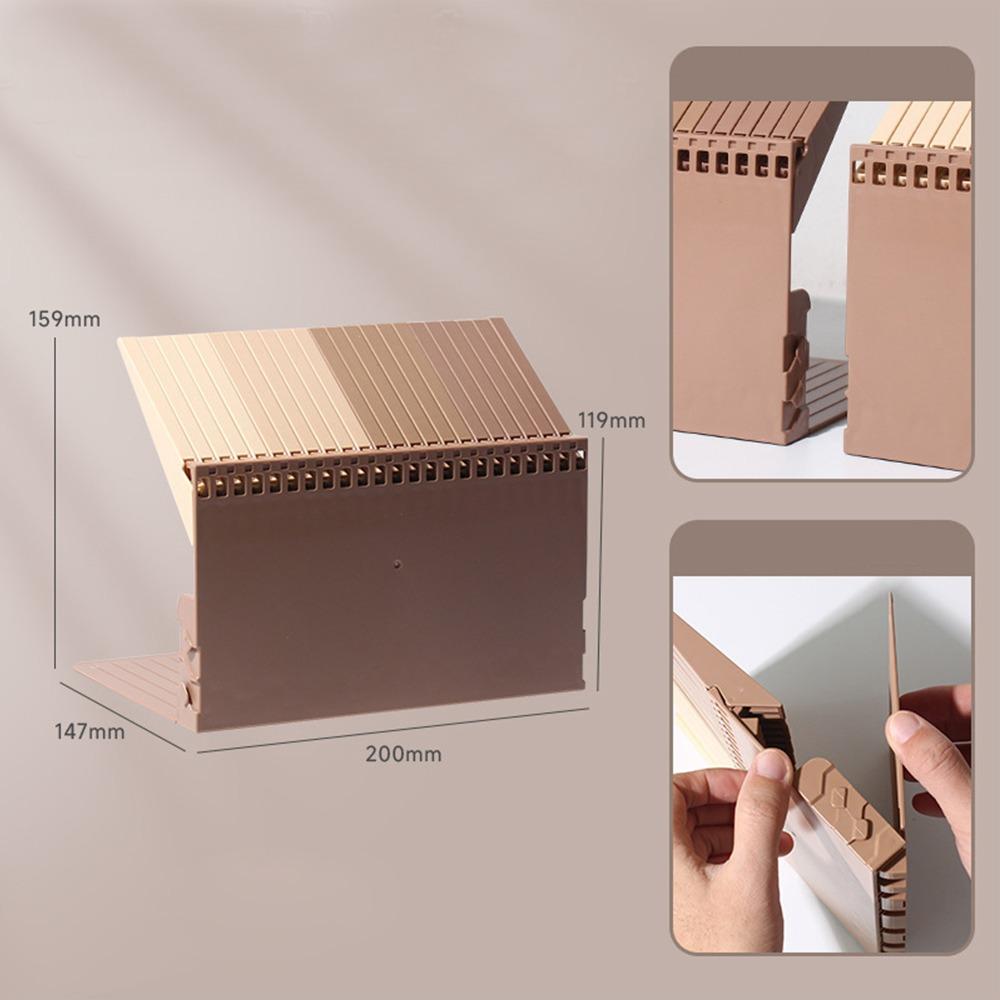 

Thickened Piano Key Bookend Gradient Color Book Holder INS Organ Book Stand Bookshelf коричневый