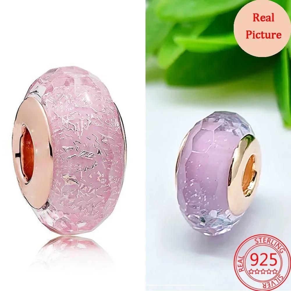 Perles en Verre de Murano Colorées Breloque Vague en Verre Perles en Verre Ondulé Charms S'adaptent aux Bracelets de Marque Bijoux en Cuivre pour Femmes Cadeau