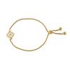 Stainless Steel Shell Clover Letter Bracelet Unique Design Fashionable Wrist Jewelry for Women