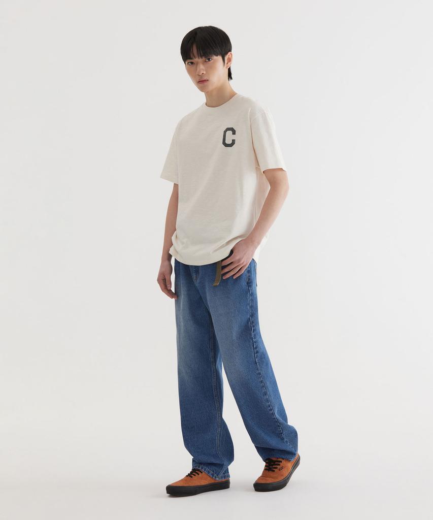 COVERNAT Slub Crack C Logo T-Shirt Ivory