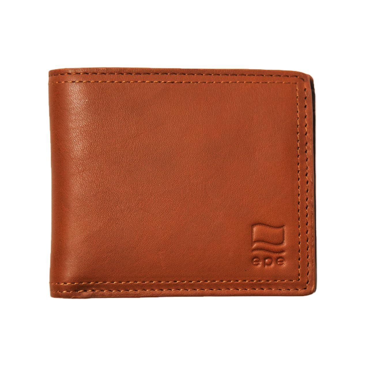 

epe Men s Bifold Wallet, Genuine Leather, Compact Design (Camel)