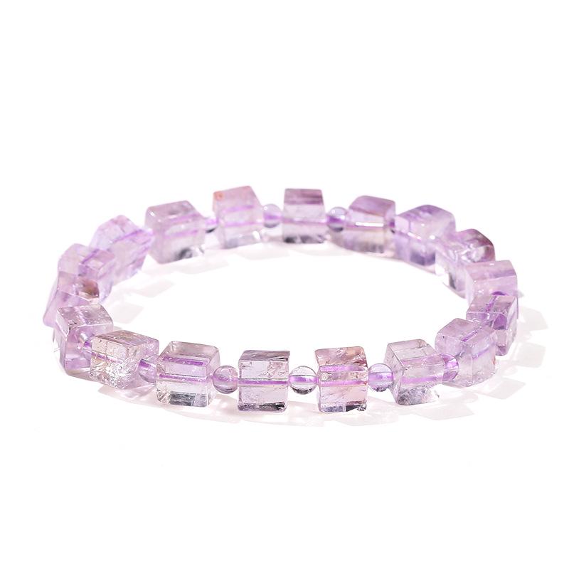 Jinde Jewelry Natural Purple Jade & Lavender Amethyst Beaded Women's Bracelet