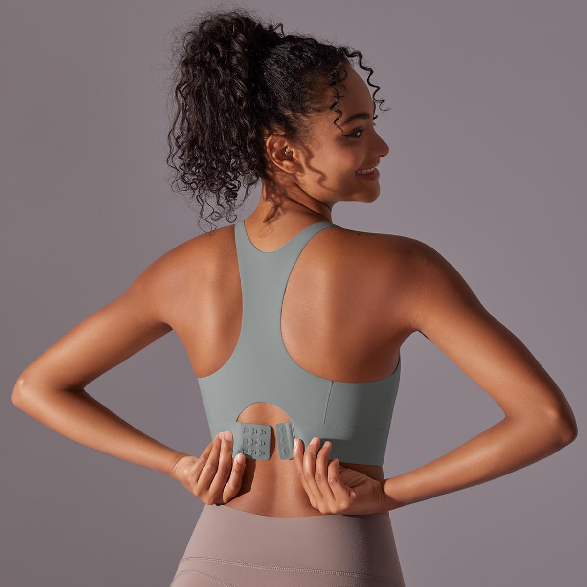 

Противоударный бюстгальтер для йоги Nessaj женский пуш-ап красота спина для бега майка однотонный спортивный бюстгальтер S