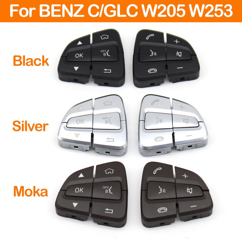 W205 W253 Car Steering Wheel Button Menu Phone Control Push Cover Replacement For BENZ C GLC Class C200 C300 GLC260 0999050200