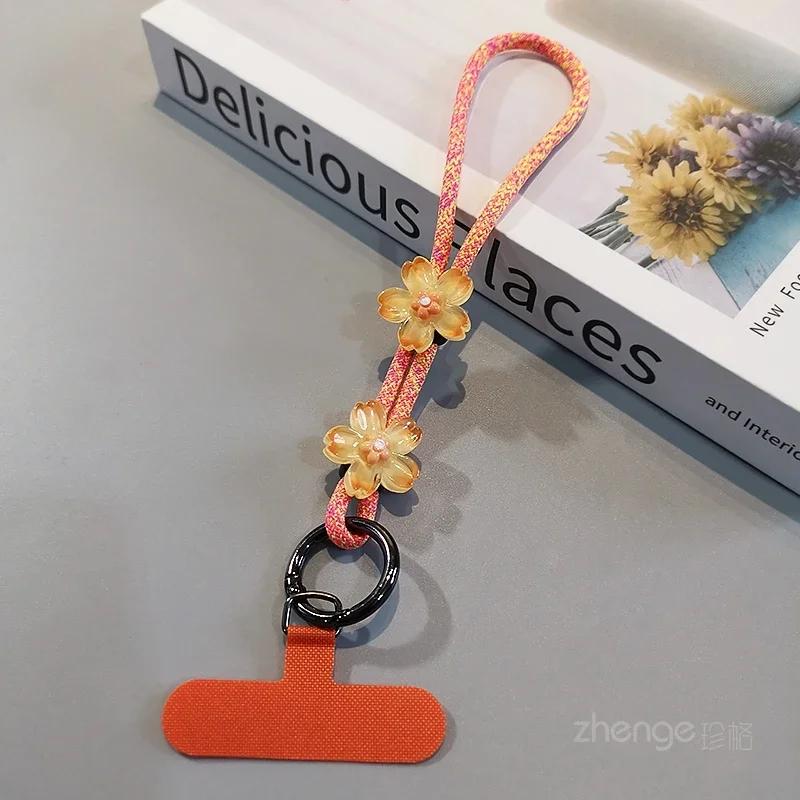 Mobile Lanyard Braided Wrist Cord Personalized Student Adjustable Length Portable Chain for Men and Women  Phone Strap  Charm