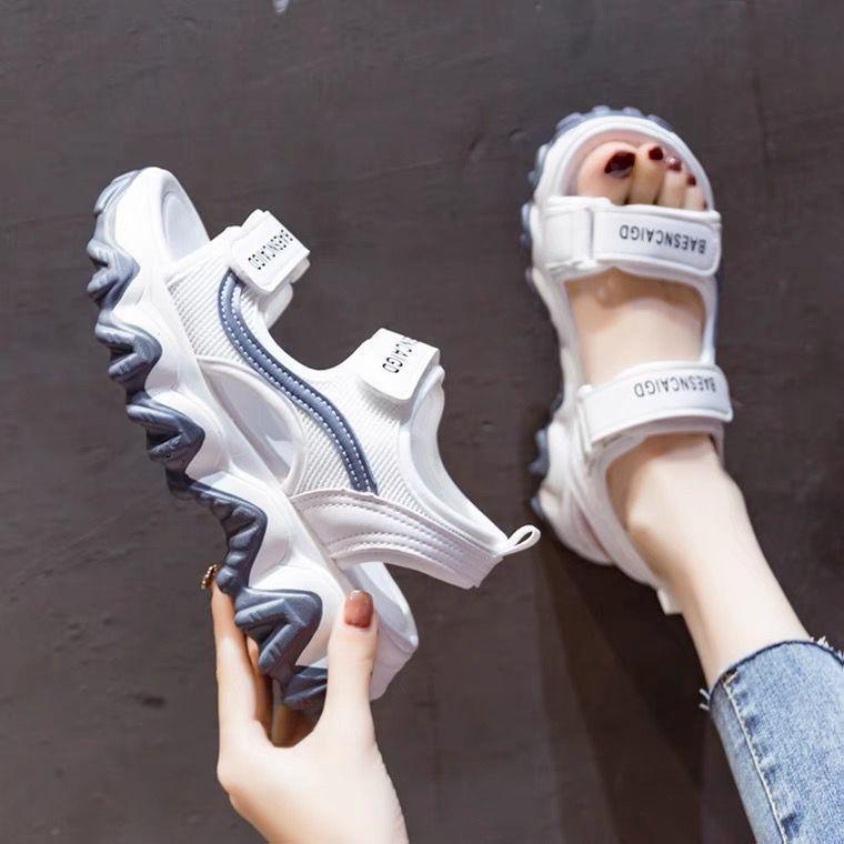 Female Platform Soft Sole Roman Casual Shoes Sports Dad Sandals Summer All Match Net Red Muffin Sandals