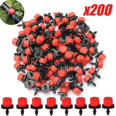 Aspersores de riego por goteo ajustables, aspersores giratorios de 1/4'', gotero emisor para sistemas de riego de microbalcones y jardines.
