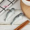 M-2Pcs Ceramic Chopstick Holder Sea Lion Seal Design Kitchen Tableware Household Decor Chopstick Rest Pillow