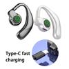 180°Wireless Headphone Bluetooth 5.4 Handsfree Noise Canceling Rotatable Digital Display Earphones Single Ear Earhook