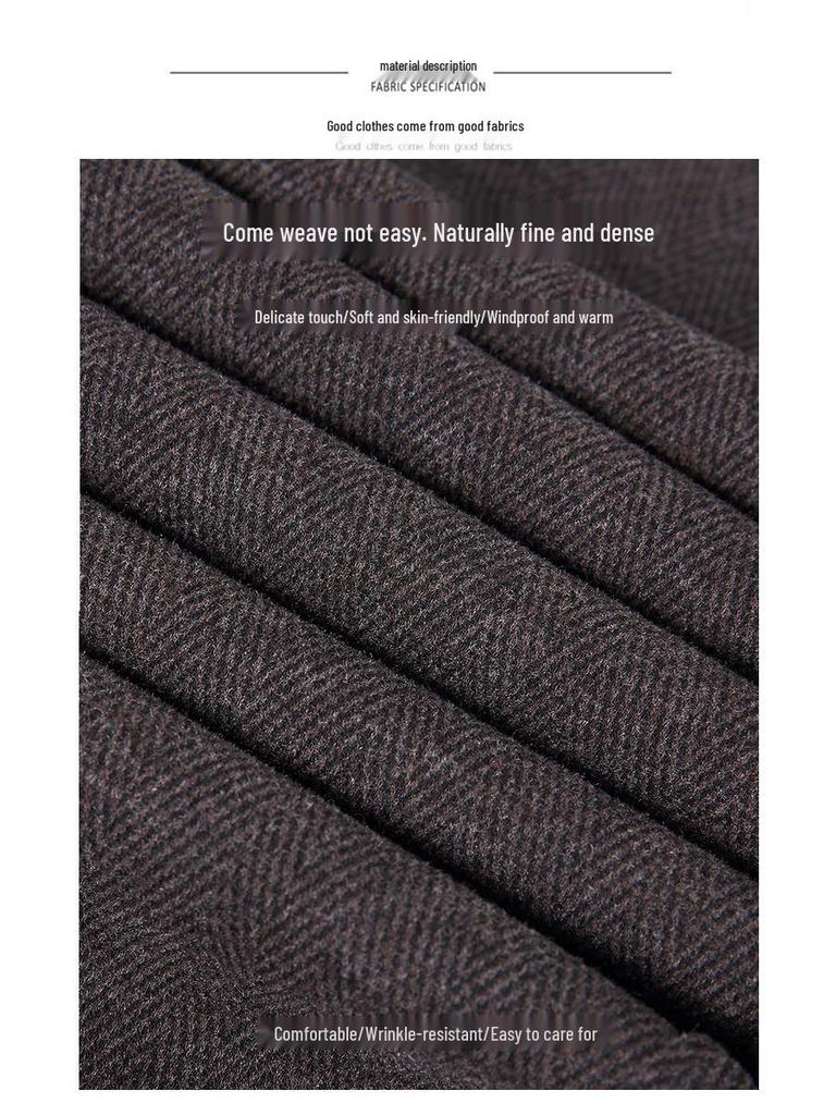 Mom's Wool Casual Pants: High-Waist, Loose-Fit, Plus-Size for Autumn/Winter