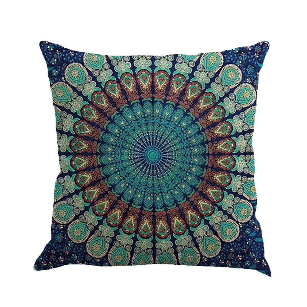 Bohemia Geometric Pattern Flax Pillow Case Car Sofa Cushion Cover