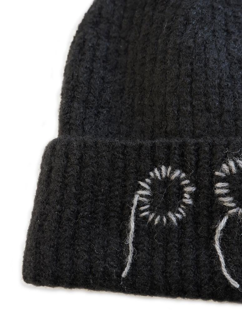 Nouteu 000 Hand Stitch Beanie / Black