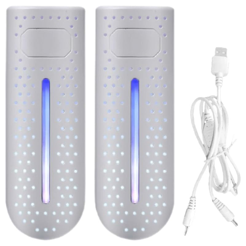 

VILLCASE Shoe Dryer, USB Powered, Built-in Timer, UV Light, Deodorizing, Sterilizing, Fast Drying, Portable Shoe Dryer for Sneakers, Boots, Rain Boots