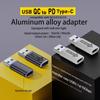 QC 4.0 USB 3.1 To PD Type-C Adapter USB A To C Adapter Charger Cable Connector USB3.1 10Gbps USB Charging Adapter for Laptop