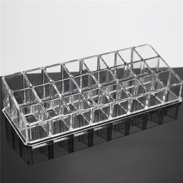 

24 держателя для помады, стенд, прозрачный акриловый косметический органайзер для хранения косметики