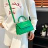 Texture  Summer New Simple Casual Solid Color Shoulder Messenger Bag Versatile Temperament Portable Small Square Bag