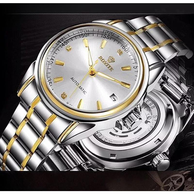 New Hollow Business Mechanical Watch Men's Semi-automatic Gold Imitation Tourbillon High-grade Watch