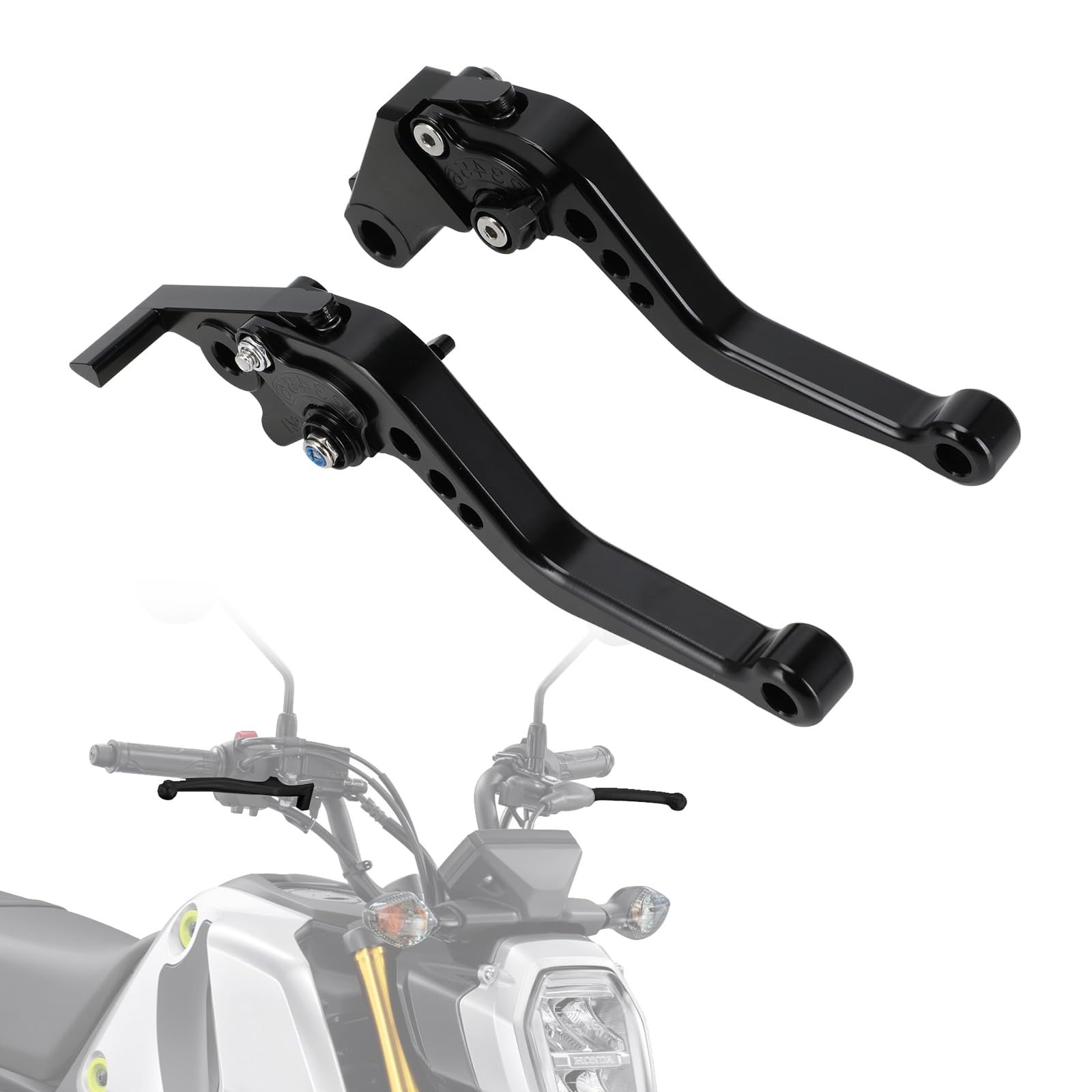 

IUVWISN Motorcycle Brake Clutch Levers Pivot Lever Set Adjustable CNC GROM CBR300R CB500X/F/R чёрный