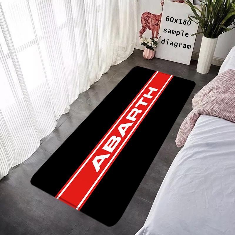 Doormat A-Abarth Flannel Floor Mat Indoor Foot Rug Fluffy Bedside Mats Kitchen Corridor Car Boot Carpet Ideal for Balcony Decor