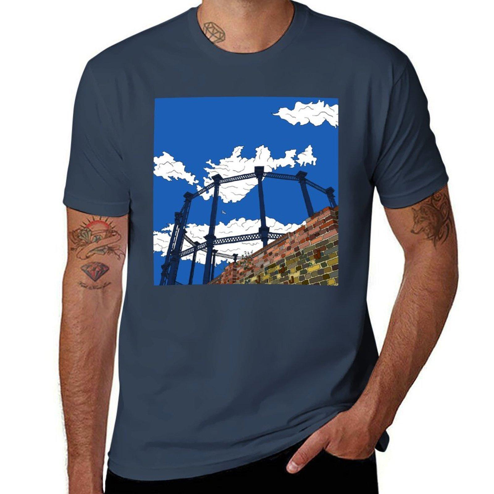 London Regents Canal Gas Tower Tshirt Plus Size Short Sleeve Tshirt S