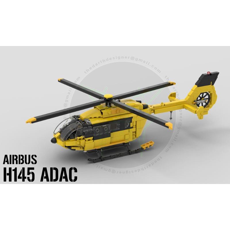 Platinum Brick BOBlock MOC-203640-2 Airbus H145 ADAC Rescue Helicopter (Germany)