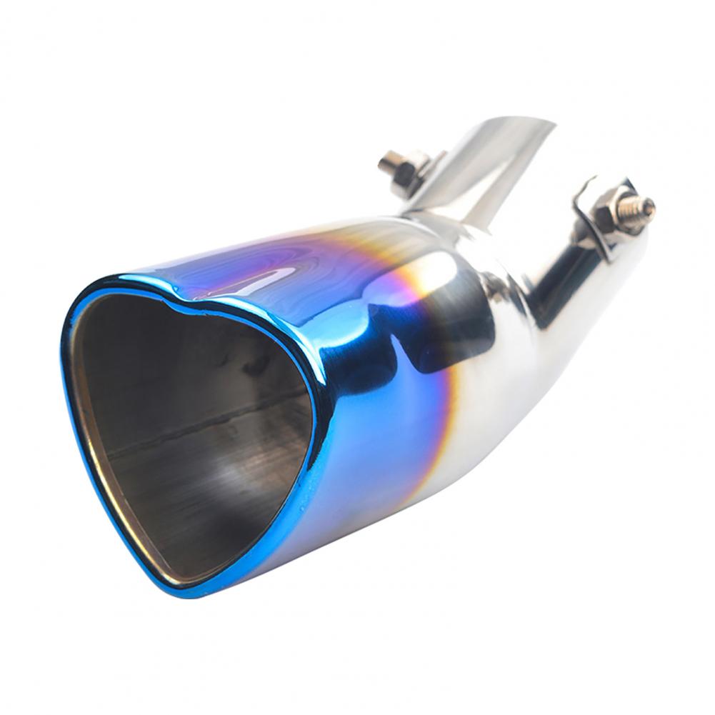 Car Exhaust Tip Lightweight Heart Shaped Exhaust Tail Muffler Tip Easy-to-Install Stainless Steel Exhaust Muffler for Van
