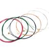 Set of 6 Color-Coded Folk Guitar Strings for Acoustic Guitar
