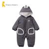 Tongtai Thickened Cotton Jumpsuit for Boys and Girls, Winter Outdoor Cotton Romper, One-Piece Clothing