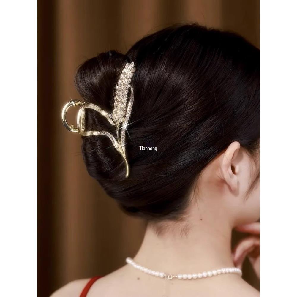 2025 Luxury Wheat Ear Hair Clip for Women: Small Volume Shark Hairpin