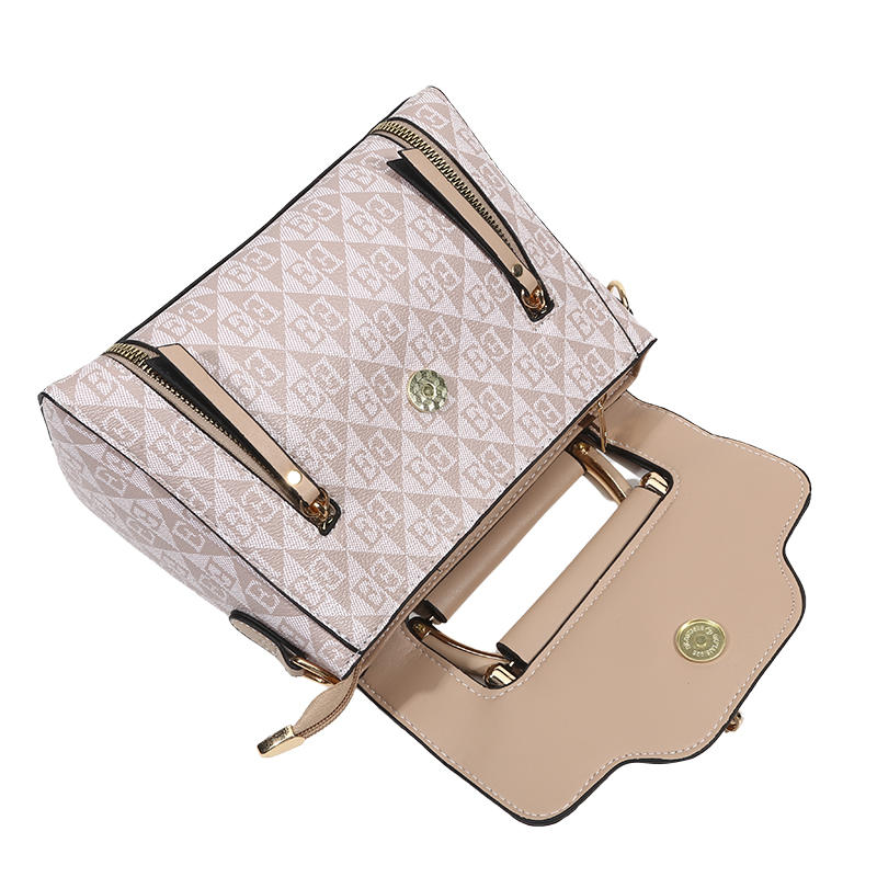 Fashion Women Shoulder Bag PU Leather Small Square Purse Luxury Print Handbag Elegant Crossbody Bag For Ladies Casual Party Office