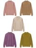 Women's Knitted Velvet Sweater: Loose-Fit, Round Neck, Long-Sleeve, One Size, for Middle-Aged & Elderly