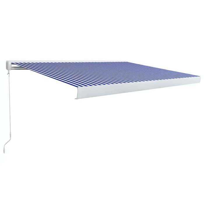 VidaXL Manual Cassette Awning 350x250 Cm Blue and White