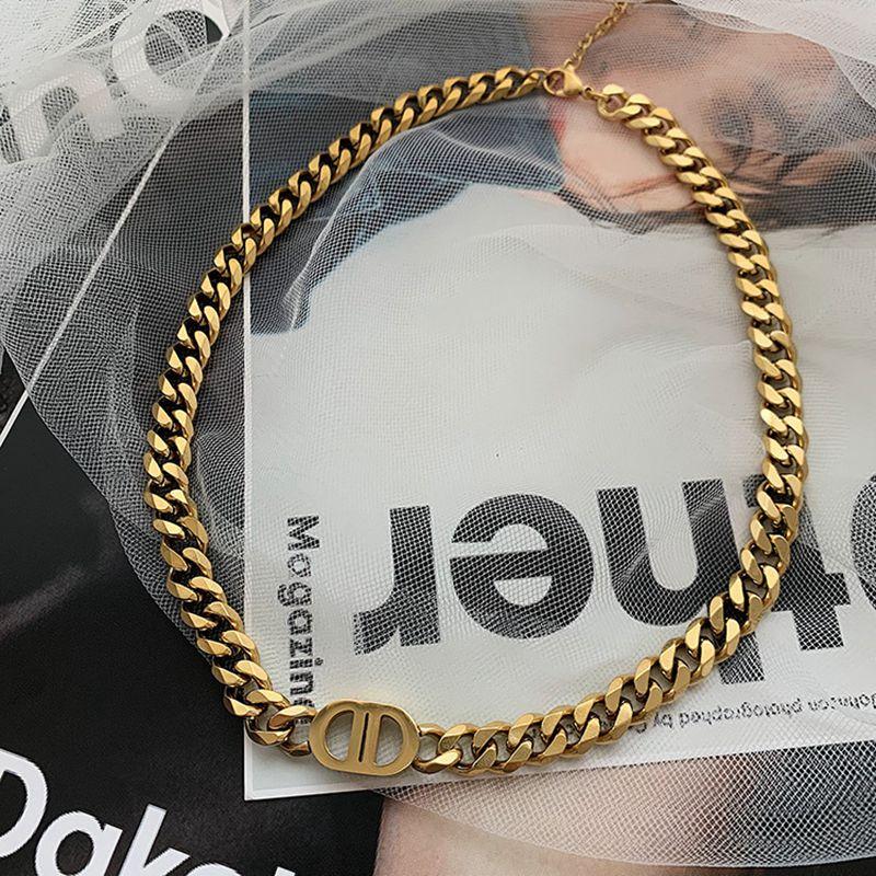 Collier à chaîne cubaine en acier inoxydable 316l pour femme, style hip-hop, streetwear, tendance, épais, ras du cou, bijoux exagérés