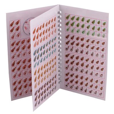THANU'S CRAFT Multicolor Teardrop Tilak Design Diamond Stone Bindi Kumkum Sticker Tikli Bindi Book for Women (372 Tilak Bindi Book)