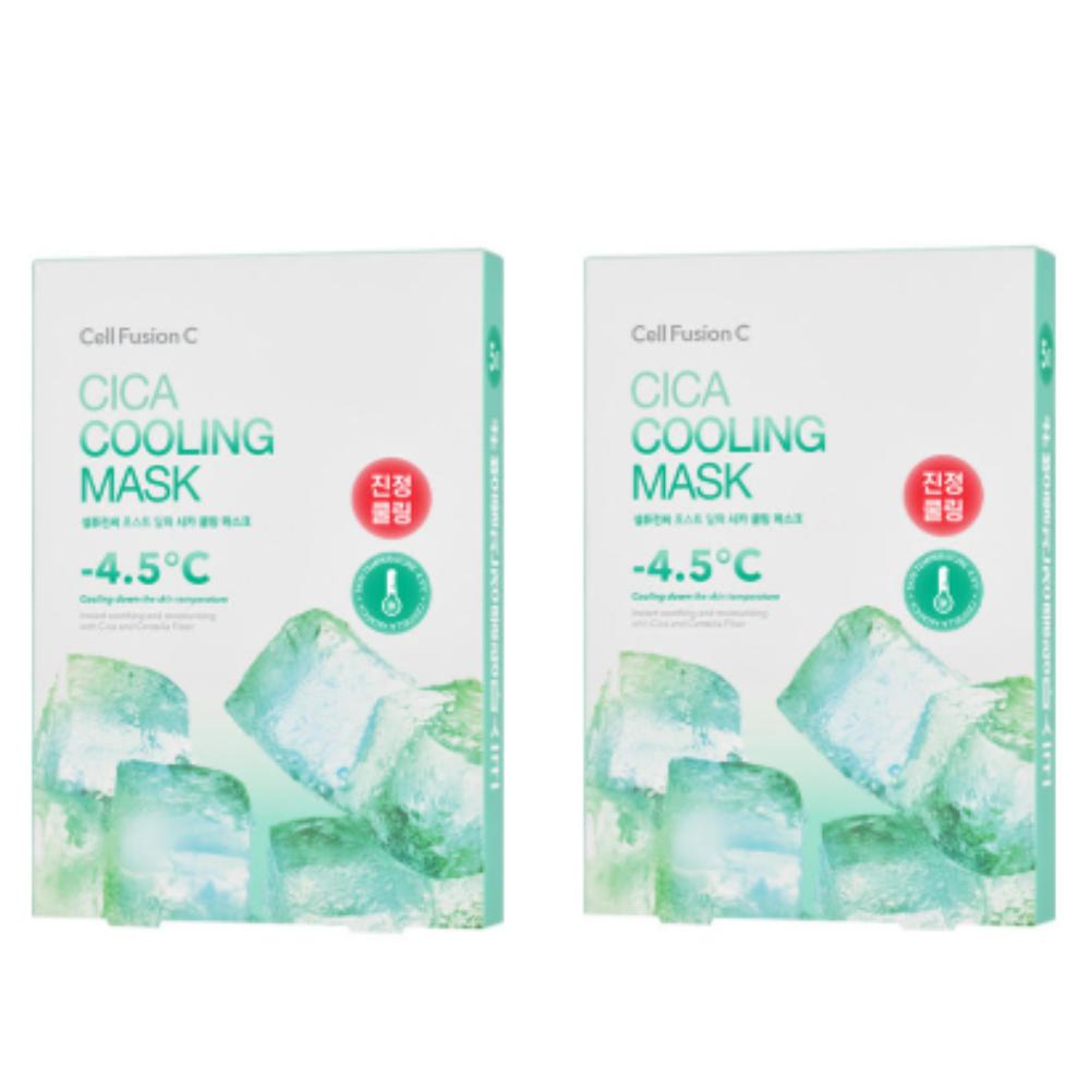Cell Fusion C Cica Cooling Mask 10ea Soothing & Cooling Sheet Mask for Sensitive Skin