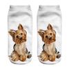 Popular Funny Unisex Short Socks 3D Dog Printed Anklet Socks Casual Socks
