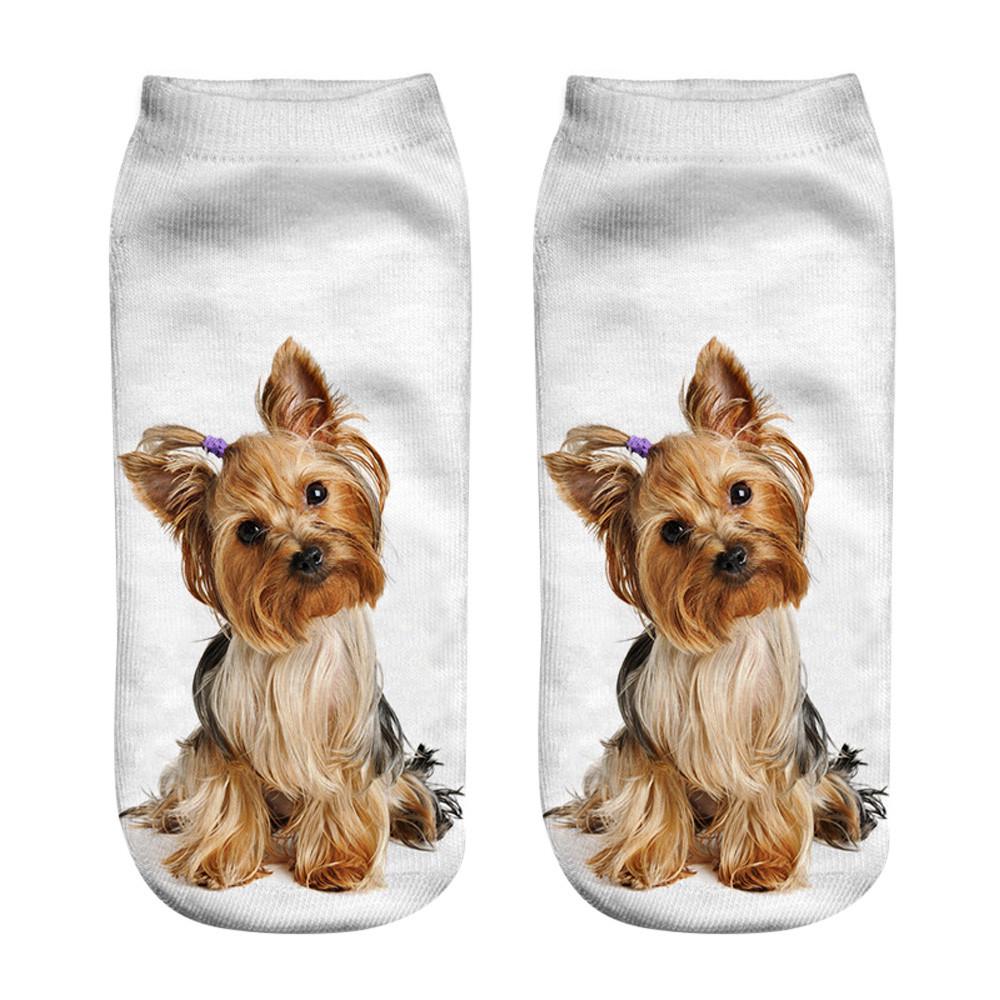 Popular Funny Unisex Short Socks 3D Dog Printed Anklet Socks Casual Socks