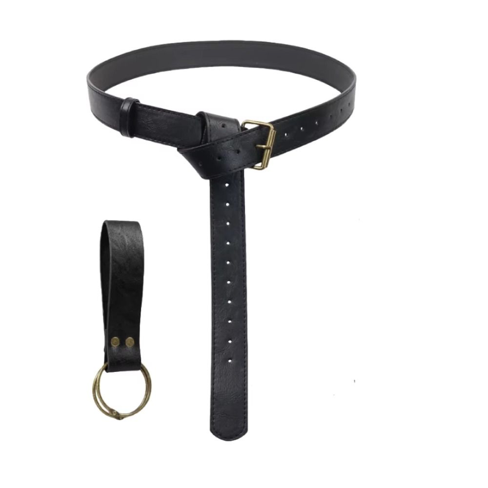 With Sword Frog Medieval Belt PU Leather Sword Sheath Belt Ring Strap Durable Sword Holder Belts