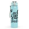 1PC Each Day Is A New Start Quote 750ml Color Plastic Sports Water Bottle Leakproof Flip Straw Lid Suitable for Sports Office Home Use