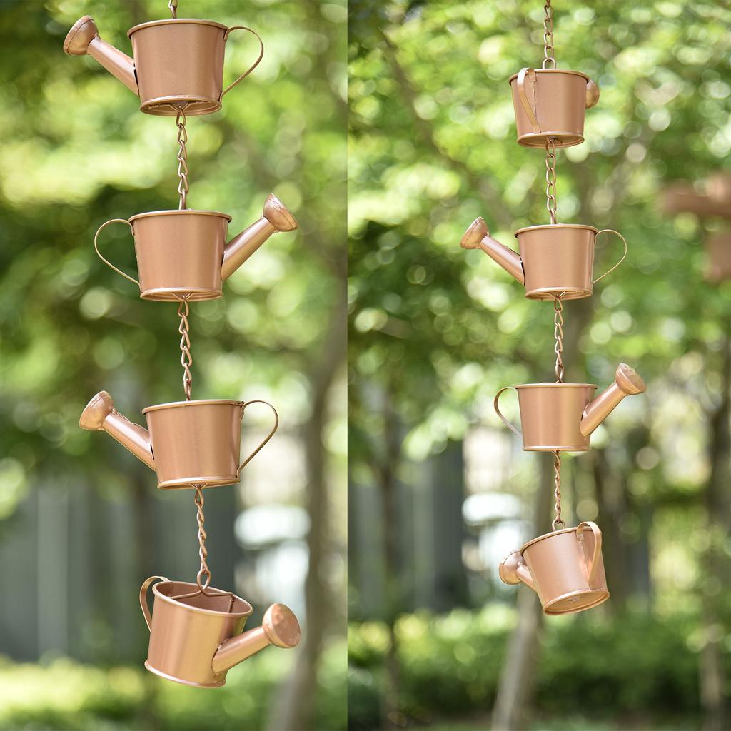 Rain Chains For Gutters Unique Wind Chimes Rain Chain Cups Divert Water And Home Display Unique Downspout Extension House And