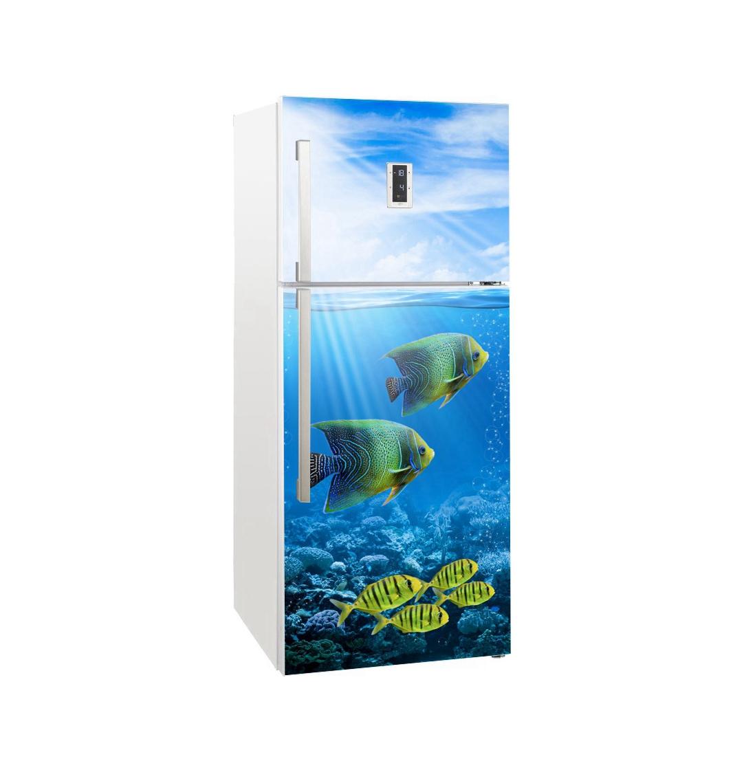 

23tyle красивые пейзажи наклейки на холодильник крышка холодильника дверная виниловая самоклеящаяся кухонная мебель Декор обертка наклейка для морозильной камеры DIY 40x120cm