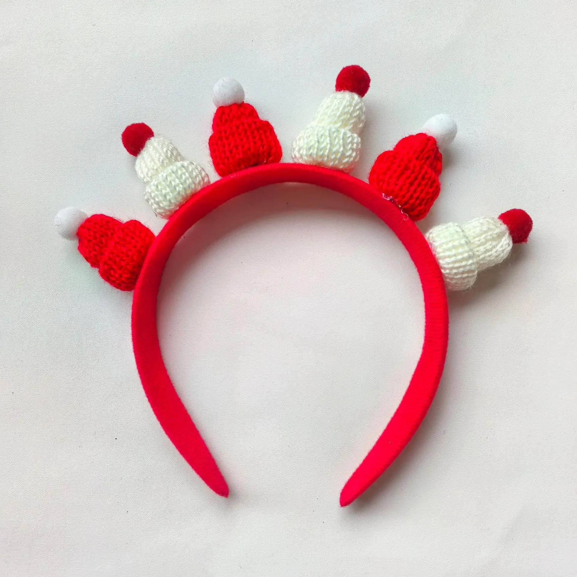 

Рождественская повязка на голову красная зеленая рождественская шапка повязка на голову зимние головные уборы для детей и взрослых новогодняя вечеринка Navidad милые рождественские повязки на голову