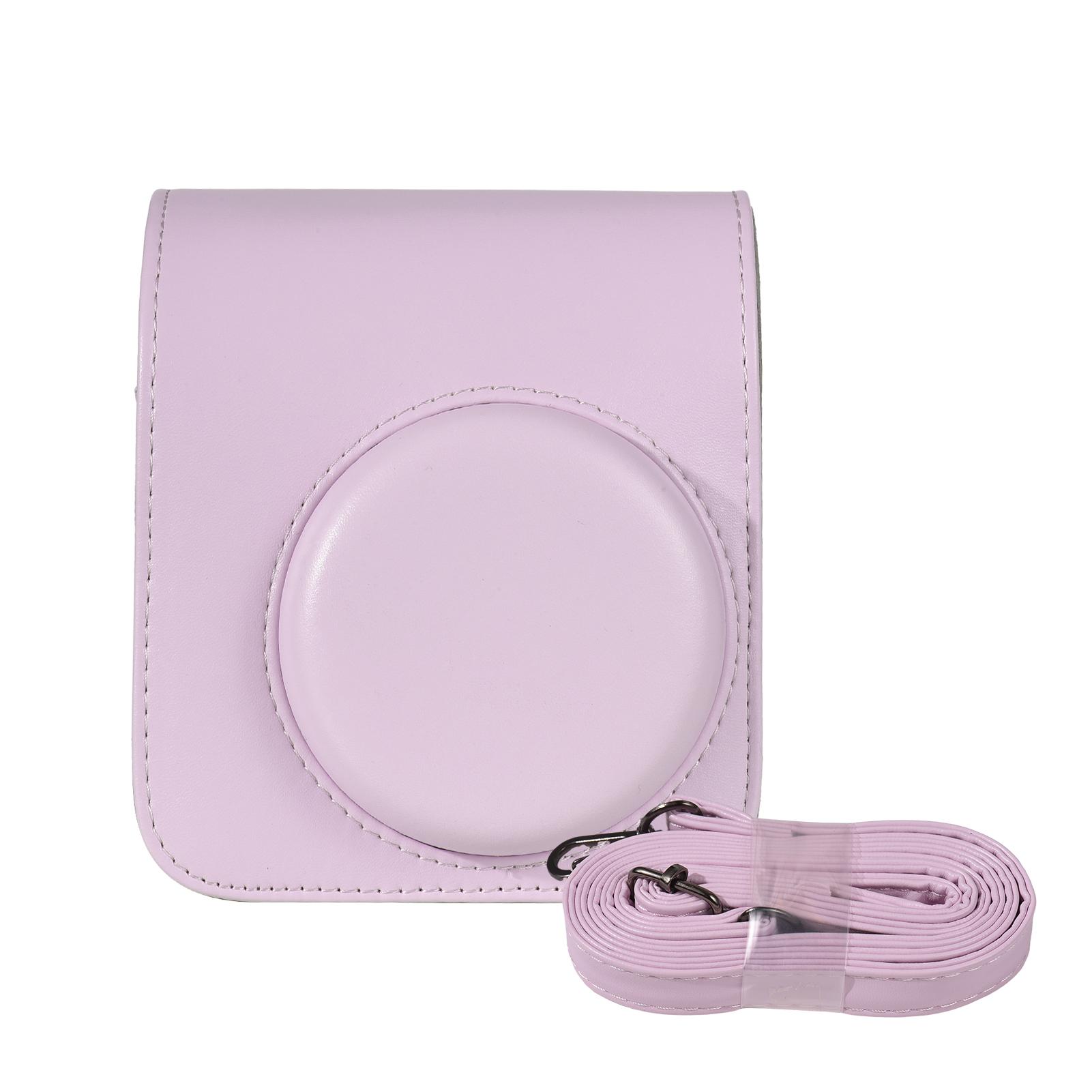 

Миттєвий захисний чохол для фотоапарата Шкіряна сумка для зберігання фотоапарата зі знімним регульованим плечем рожевий