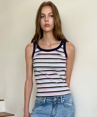 RAVEROUS Multi-Stripe Sleeveless_Navy