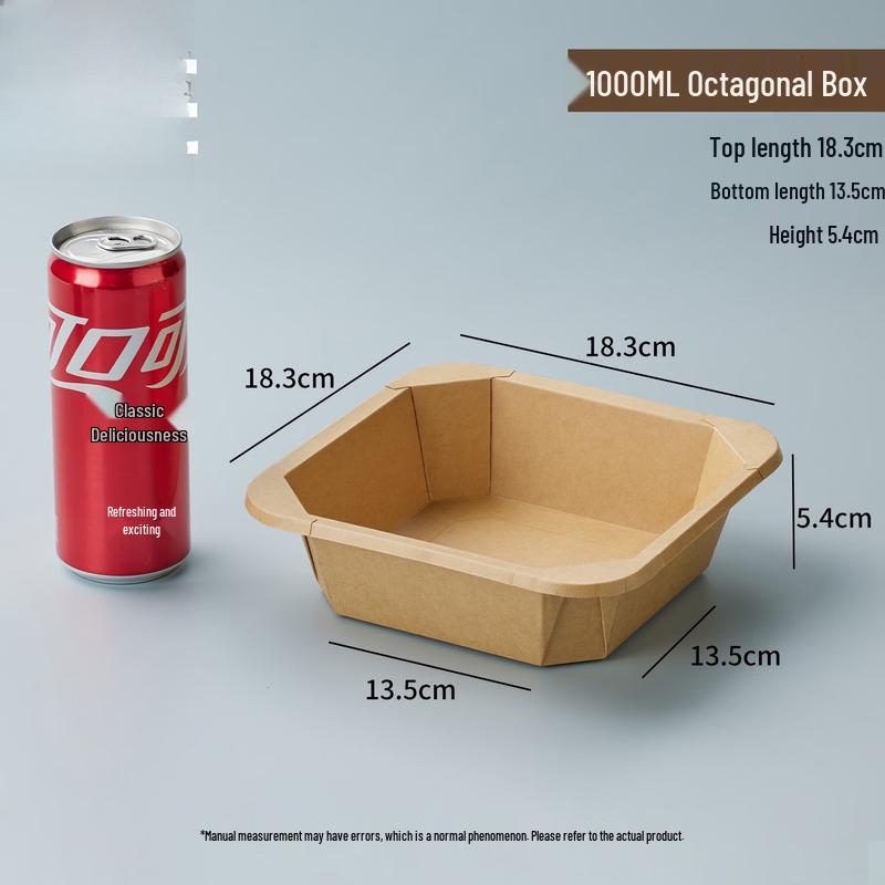 Disposable Kraft Paper Takeout Food Containers